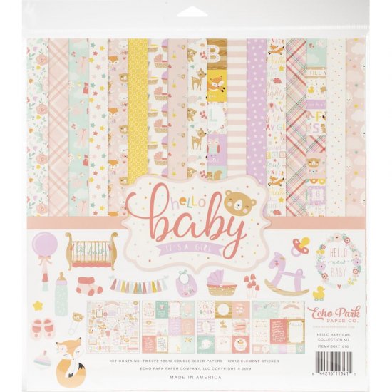 【予約商品】 Echo Park コレクションキット 12インチ (Hello Baby Girl) -  ジャンクジャーナル・スクラップブッキング用品専門店