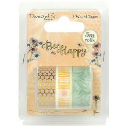 <img class='new_mark_img1' src='https://img.shop-pro.jp/img/new/icons20.gif' style='border:none;display:inline;margin:0px;padding:0px;width:auto;' />Dovecraft Bee Happy Washi Tape 5m 3