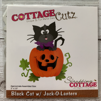 <img class='new_mark_img1' src='https://img.shop-pro.jp/img/new/icons13.gif' style='border:none;display:inline;margin:0px;padding:0px;width:auto;' />CottageCutz Dies (Black Cat W/Jack-O-Lantern 3