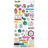 【予約商品】 American Crafts Amy Tan Brave & Bold Cardstock Stickers 93ピース (W/Foil Accents)