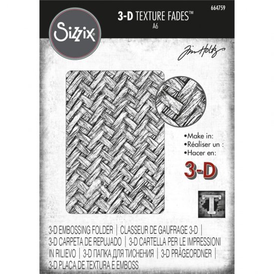 Sizzix 3D Texture Fades エンボスフォルダー By Tim Holtz