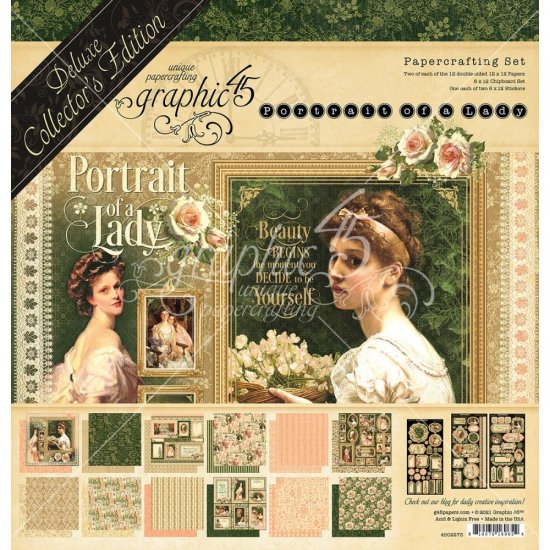 Graphic 45 デラックスコレクターズエディションパック12インチ (Portrait Of A Lady) -  ジャンクジャーナル・スクラップブッキング用品専門店