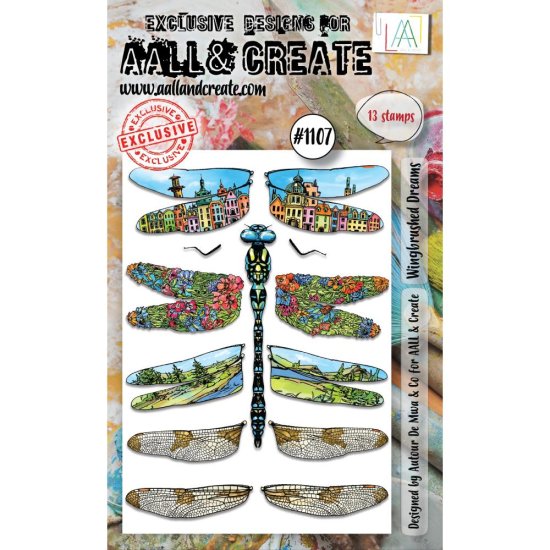 AALL And Create A6 Photopolymer クリアスタンプセット (Winged Brushed Dreams) -  スクラップブッキング用品専門店 クラフトアウトレット