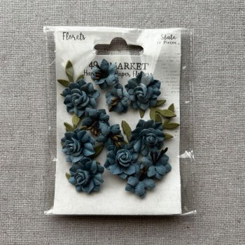 <img class='new_mark_img1' src='https://img.shop-pro.jp/img/new/icons20.gif' style='border:none;display:inline;margin:0px;padding:0px;width:auto;' />49 And Market Florets Paper Flowers (Slate)