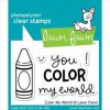 Lawn Fawn Clear Stamps 3X2 (Color My World) 