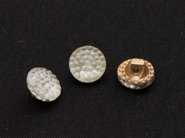 アンティーク ドール用 ガラスボタン 7mm 6ピースのセット