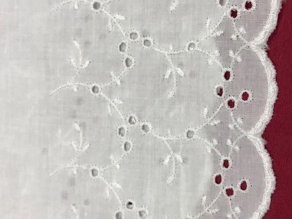小花刺繍コットンレース - 西洋骨董・アンティーク レース
