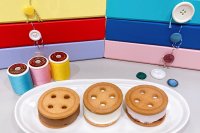 【冷凍】ボタンサンドクッキー（3個入り）の商品画像
