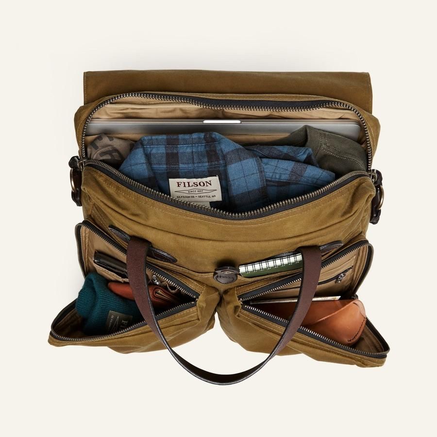 FILSON(フィルソン) 24-HOUR TIN CLOTH BRIEFCASE DARK TAN / 24