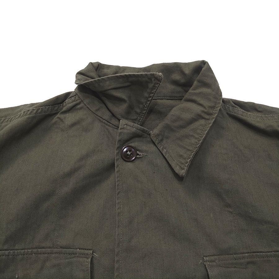 米軍実物　M43HBTシャツ　M 40,50年代　ヘリンボーンツイル 1940's 