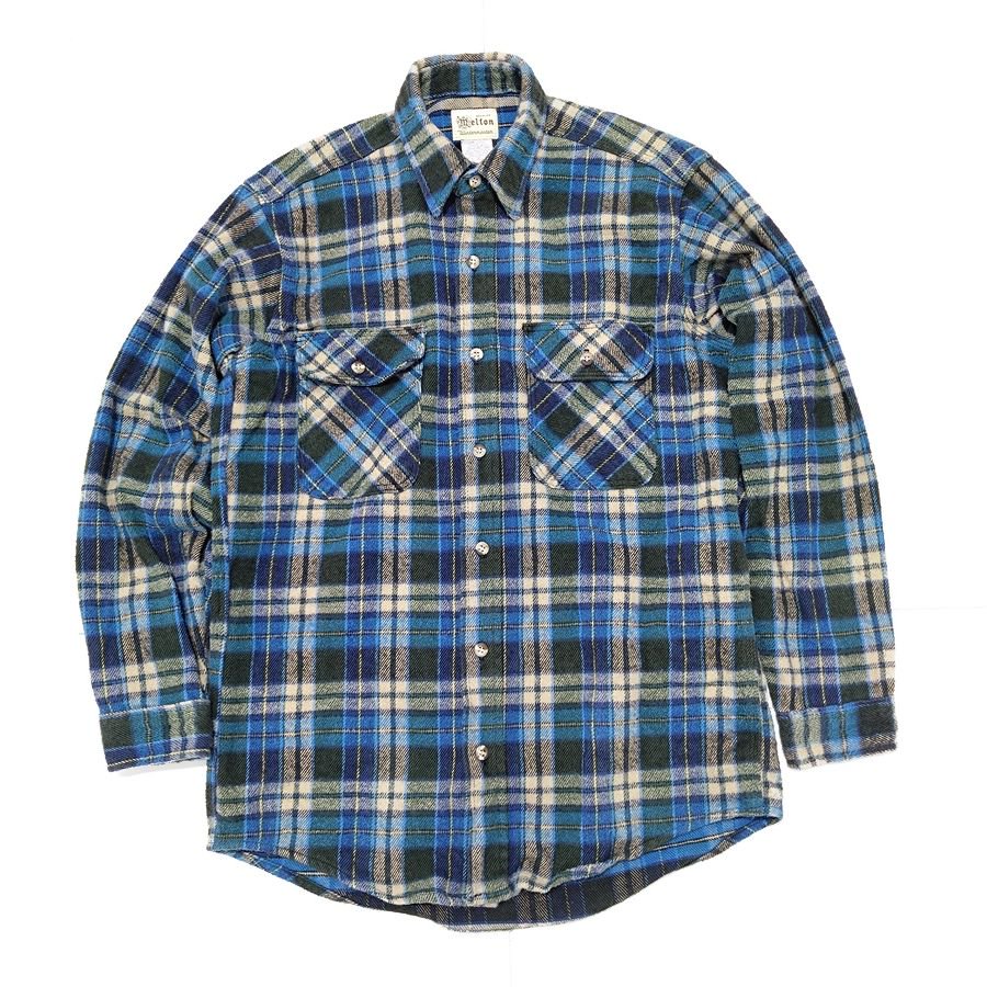 90s MELTON（ メルトン ）HEAVY NEL SHIRTS ( ヘビーネルシャツ ）SIZE