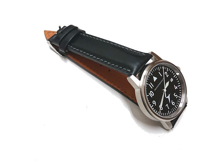52762円 レビューを書けば送料当店負担 Aristo メンズ 腕時計 メッサーシュミット フライガーウォッチ ME-42ALTI-L レザー