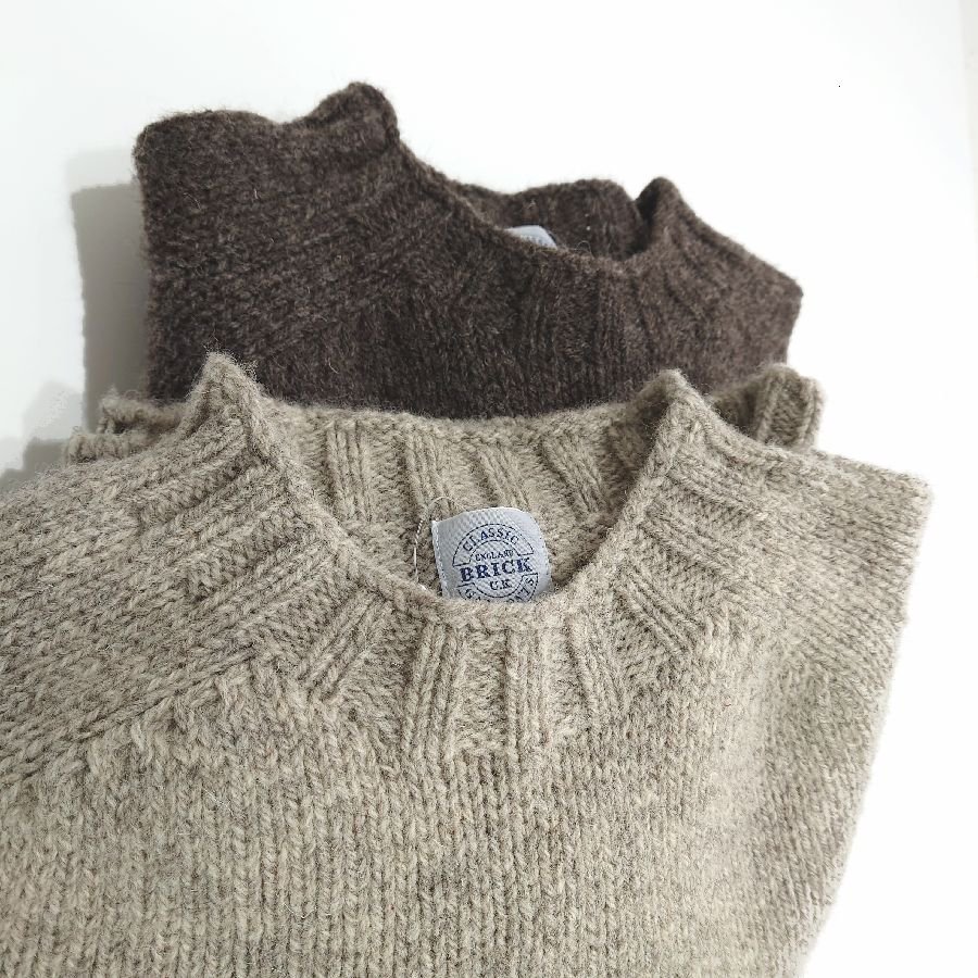 BRIC（ブリック）Sshetlandwool Sweater（シェットランドウールセーター）UNDYED（ 無着色） 2color、スコットランド製  - 『ROOTS』Import clothing 通販