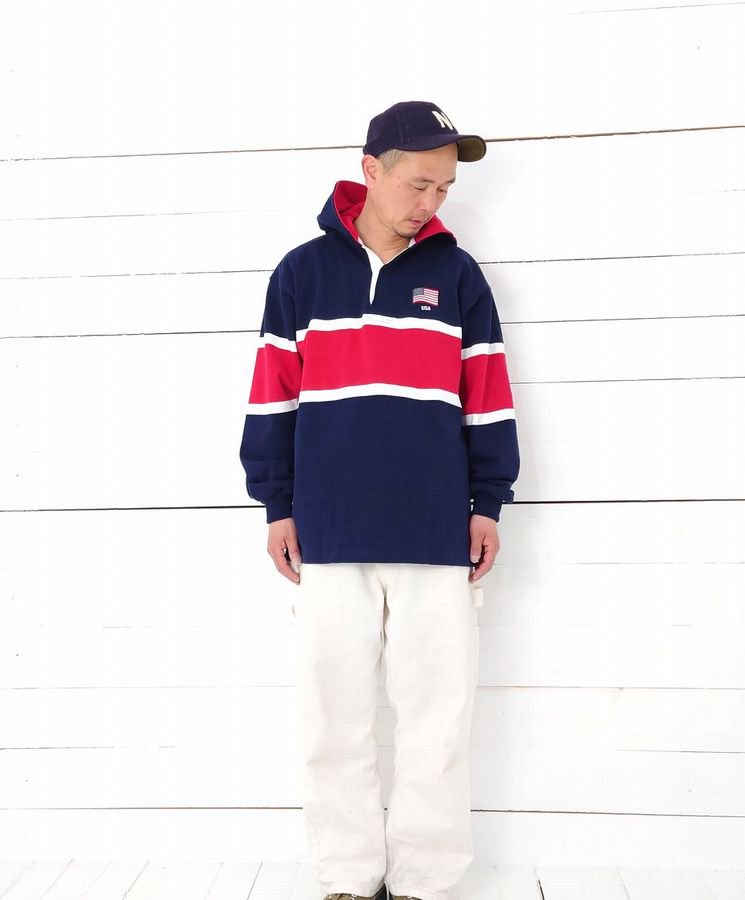BARBARIAN（バーバリアン）ラガーシャツ -ワールドラグビーコレクション-HOODIE CLASSIC FIT カナダサイズスペック -カナダ製  - 『ROOTS』 IMPORT CLOTHS 通販