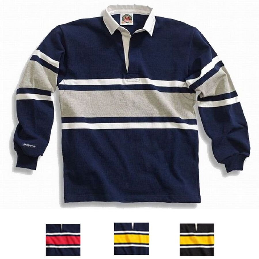 BARBARIAN（バーバリアン）ラガーシャツ - Collegiate Stripe (カレッジエイト ストライプ）4color CLASSIC  FIT カナダサイズスペック -カナダ製 - 『ROOTS』 IMPORT CLOTHS 通販
