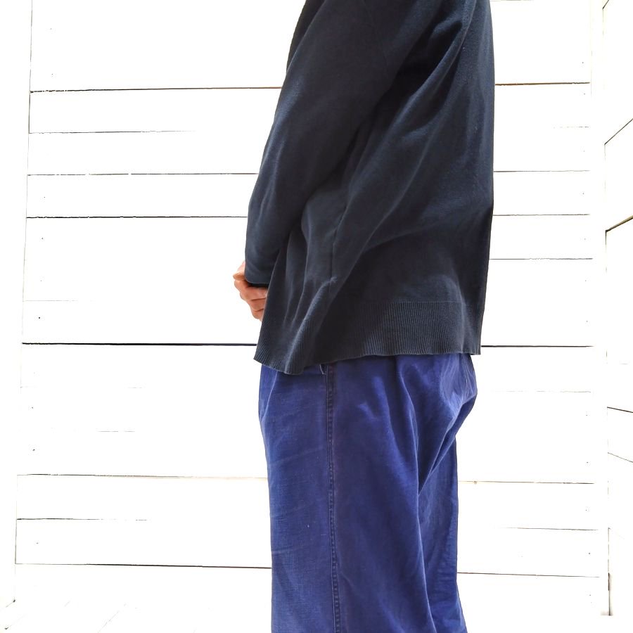 70s FRENCH WORK BLUE WORK COTTON TWILL PANTS （ フレンチ