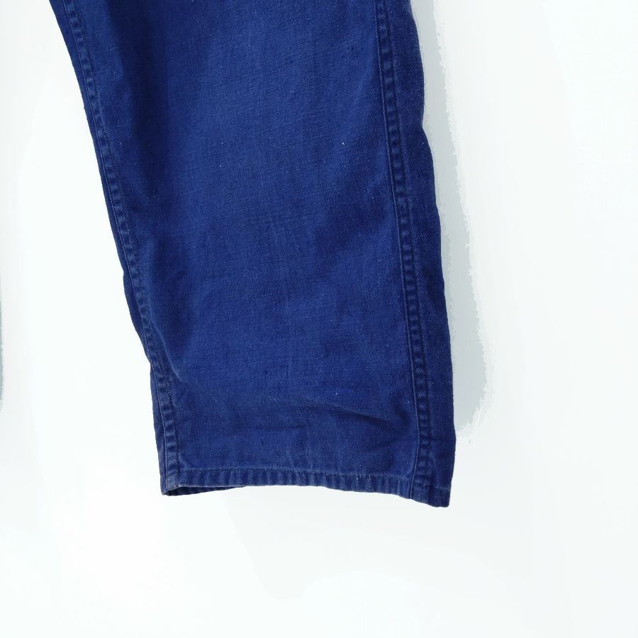 70s FRENCH WORK BLUE WORK COTTON TWILL PANTS （ フレンチワーク