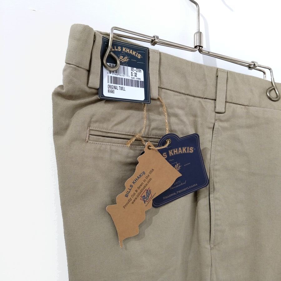 ビルズカーキ（ Bills Khakis ) M-2 CHINO PANTS ( チノパンツ ）ノータック Khaki（ カーキ )　 W30、31、32インチ - 『ROOTS』 IMPORT CLOTHS 通販