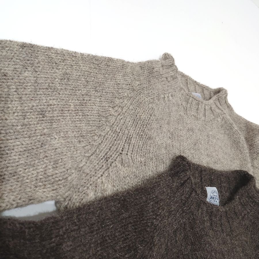 BRIC（ブリック）Sshetlandwool Sweater（シェットランドウールセーター）UNDYED（ 無着色） BARWEN サイズ：40  スコットランド製 - 『ROOTS』 IMPORT CLOTHS 通販