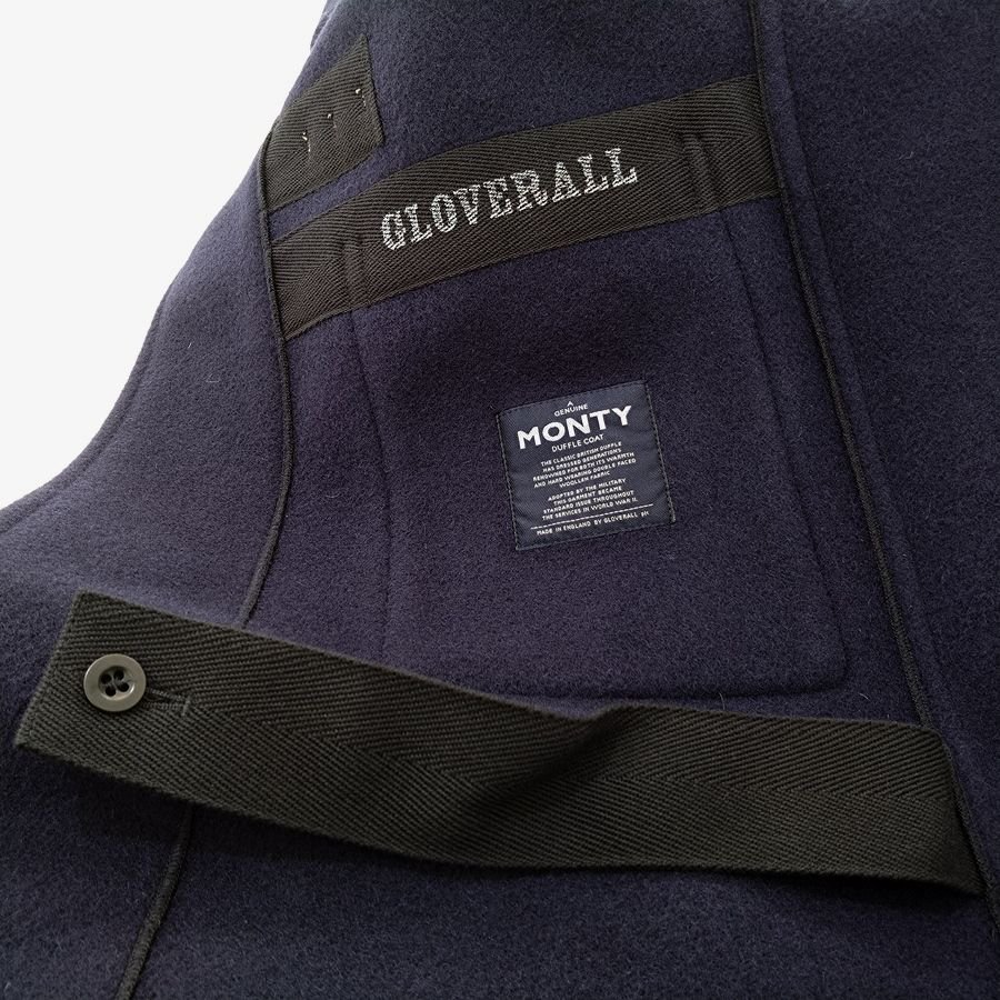 GLOVERALL ( グローバーオール ) MONI ( モンティ ) ダッフルコート NAVY ( ネイビー ) XS、S、Made in  England - 『ROOTS』 IMPORT CLOTHS 通販