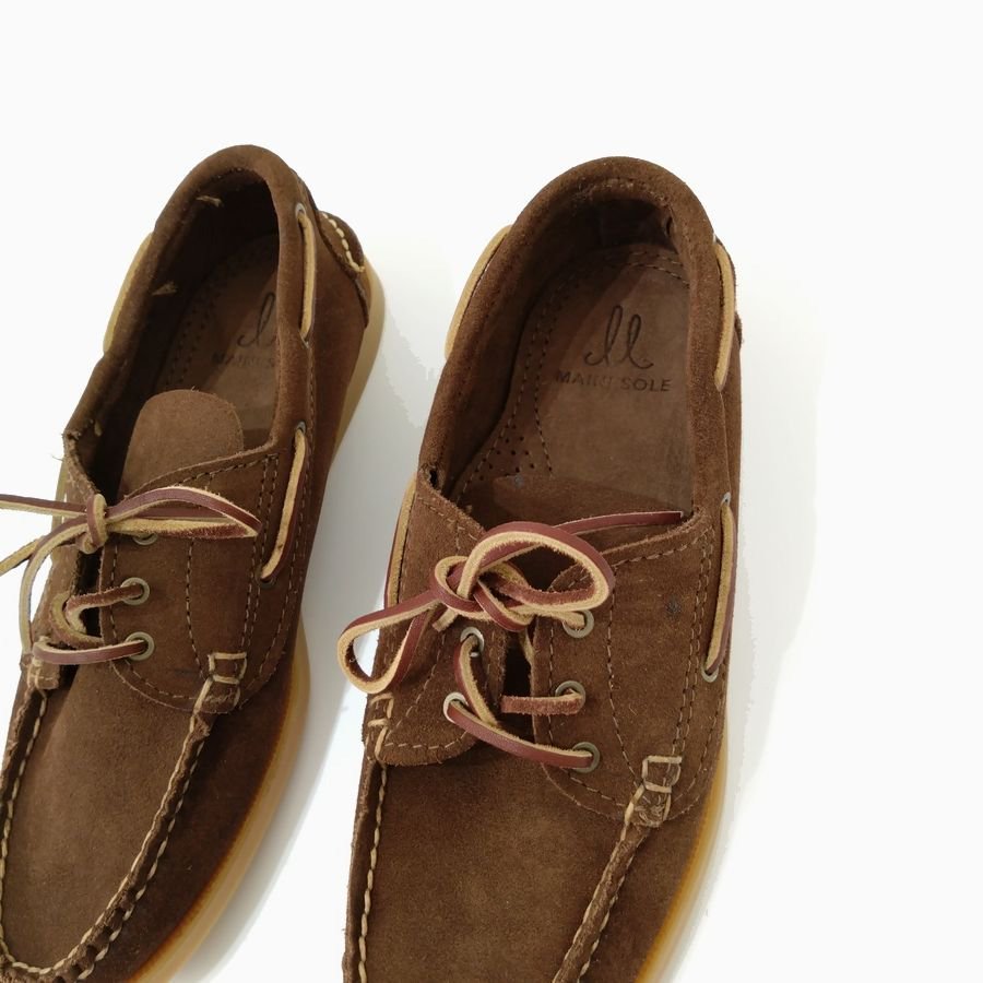 MAINE SOLE（ メインソール ）SUEDE BOAT MOCCASIN ( スウェード ボートモカシン ) US 8 ( 26cm )  MADE IN USA（ アメリカ製 ） - 『ROOTS』 IMPORT CLOTHS 通販