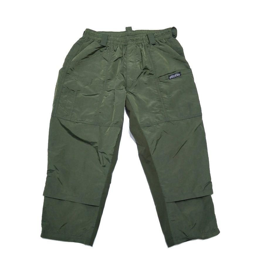 MOCEAN VELOCITY 3/4PANTS/モーシャン ベロシティ七分丈パンツ サプレックスナイロン オリーブ Lサイズ 旧タグ  USA製【USED】 - 『ROOTS』 IMPORT CLOTHS 通販