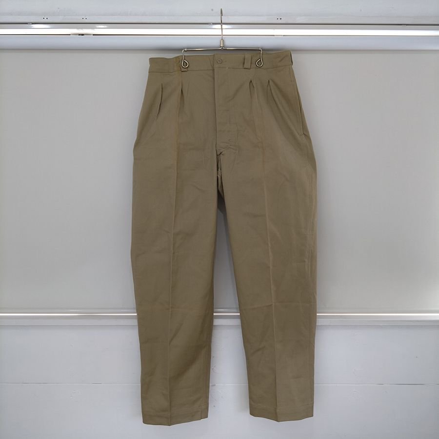 <img class='new_mark_img1' src='https://img.shop-pro.jp/img/new/icons12.gif' style='border:none;display:inline;margin:0px;padding:0px;width:auto;' />5060s FRENCH MILITARY M52 CHINO PANTS  35 /  M52 եߡ ΥѥġDEADSTOCK