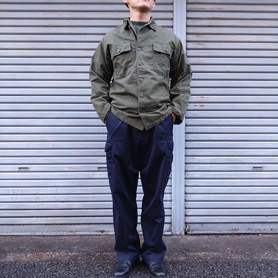 40s〜50s M47 ユーティリティシャツ 移行期 HBT ヘリンボーン 1940's-1950's U.S.ARMY M-47 HBT utility shirt【USED