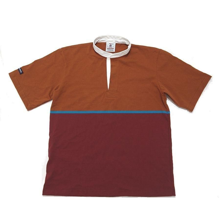 BARBARIAN(バーバリアン）8oz HENLEY SHORT / RUST×CYAN×BROWN（NEW