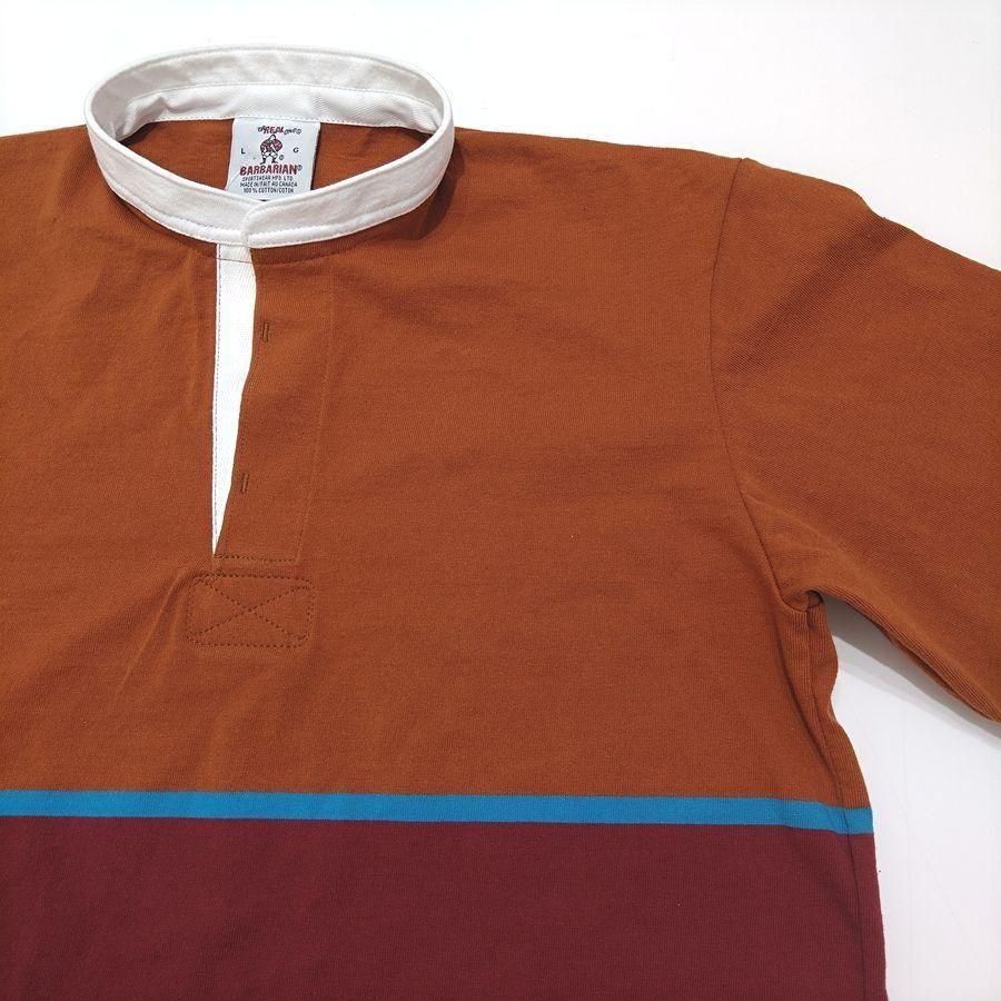 BARBARIAN(バーバリアン）8oz HENLEY SHORT / RUST×CYAN×BROWN（NEW
