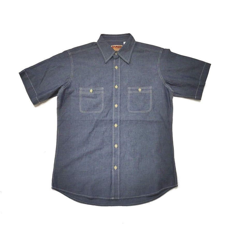 <img class='new_mark_img1' src='https://img.shop-pro.jp/img/new/icons12.gif' style='border:none;display:inline;margin:0px;padding:0px;width:auto;' />CAMCO ( ॳ S/S CHAMBRAY SHIRTS  (֥졼) NAVY 4SIZE