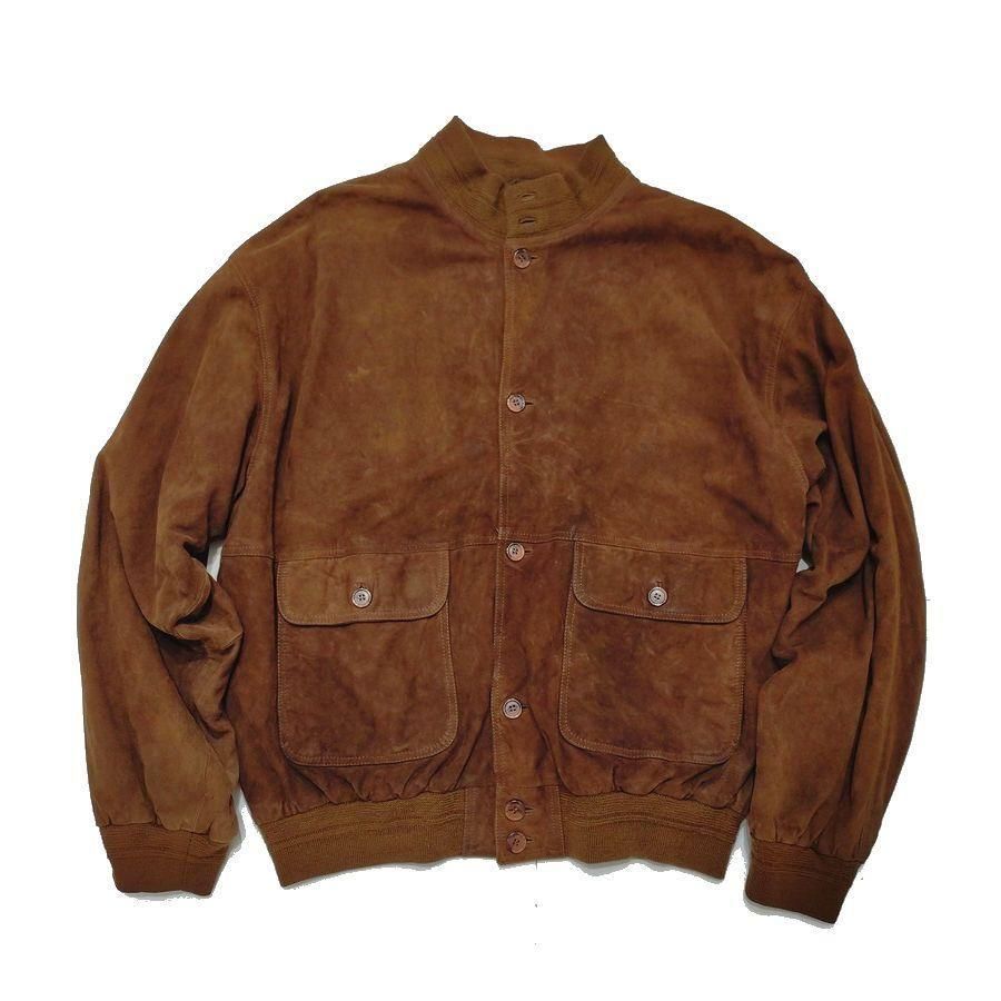 90s MANSION VALSTAR JACKET(ヴァルスタージャケット) スウェード 60(XXL)【USED】