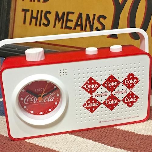 アメリカン雑貨★コカコーラ グッズ coco cola Radio＆Alarm Clock Diamond レトロ ラジオ アラームクロック 時計  置時計-HS0462 - ★アメリカン雑貨★1985