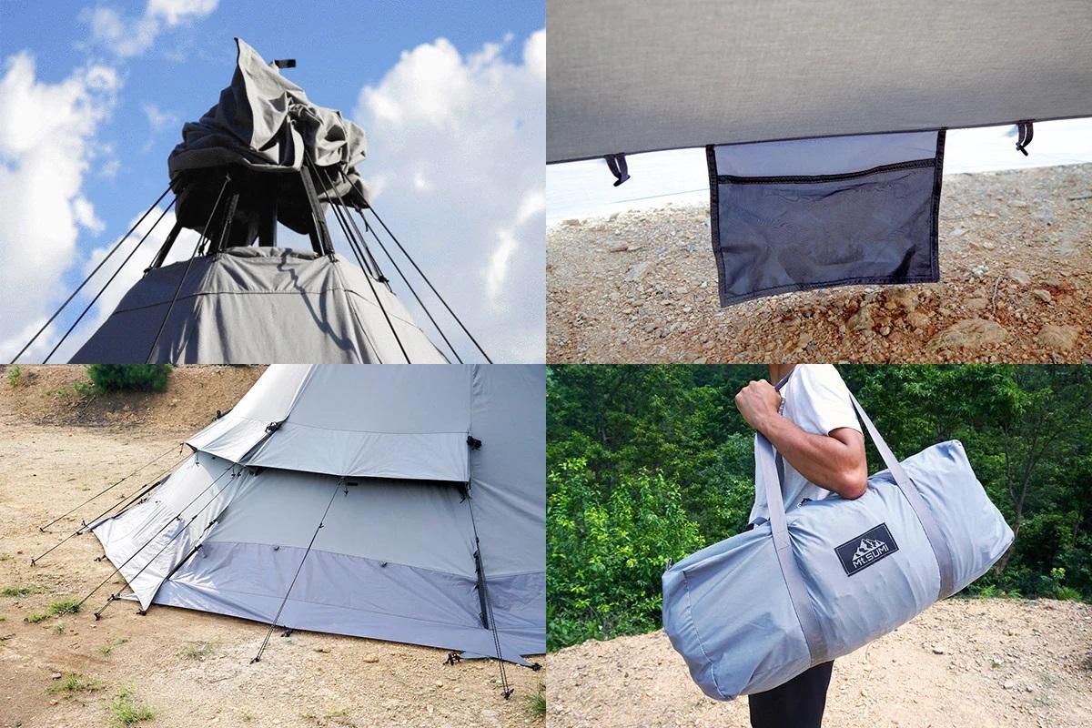 Mt.SUMI キャンプテント グレー ポール付き Mt.SUMI キャンプテント グレー ポール付き