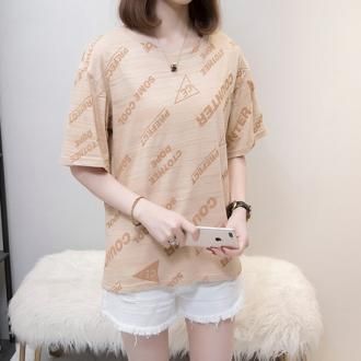 かっこいい英字風プリント カジュアル半袖tシャツ 大きいサイズレディースファッション専門店 ミニョン かっこいい英字風プリント カジュアル半袖tシャツ 大きいサイズレディースファッション専門店 ミニョン