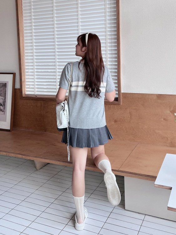 流行問わず合わせやすい♪プリーツキュロットミニスカート☆ 大きいサイズの韓国レディースファッション通販 ミニョン！