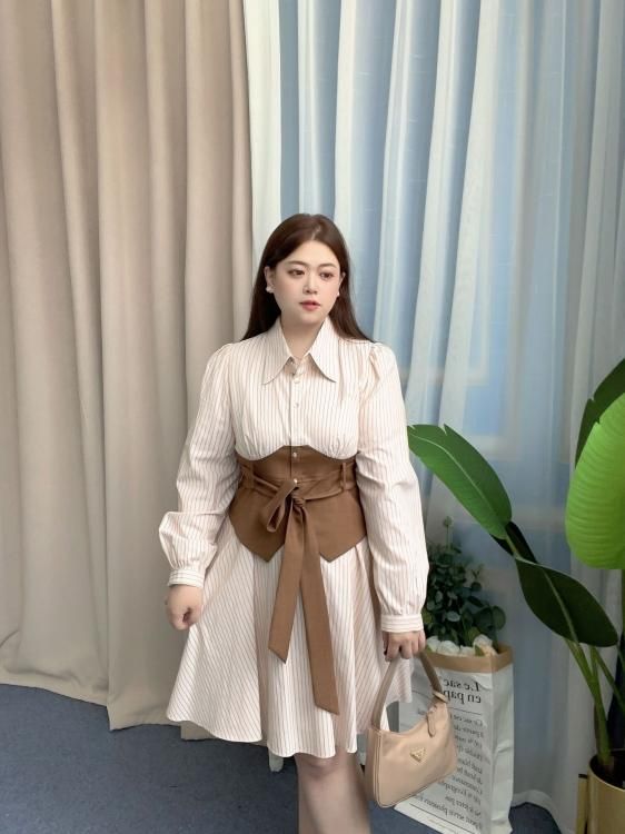 ストライプ 半袖ミニワンピース LA POMME petit 青と白の