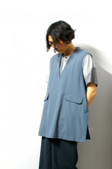 ETHOSENS(エトセンス)/Tropical Pullover vests/Saxe Blue 通販