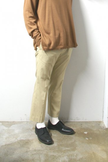 URU(ウル)/COTTON EASY PANTS/L.Beige 通販 取り扱い-CONCRETE RIVER