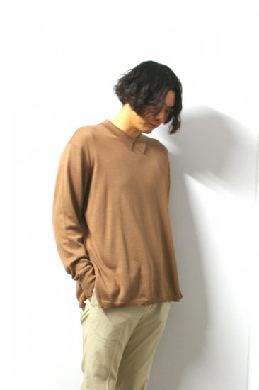 安い通販 【URU】ウル ベージュ 18AW ニットポロシャツ ニット/セーター