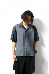 ETHOSENS(エトセンス)/Switching T-shirt/Blue Gray × Gureju 通販 取り扱い-CONCRETE RIVER