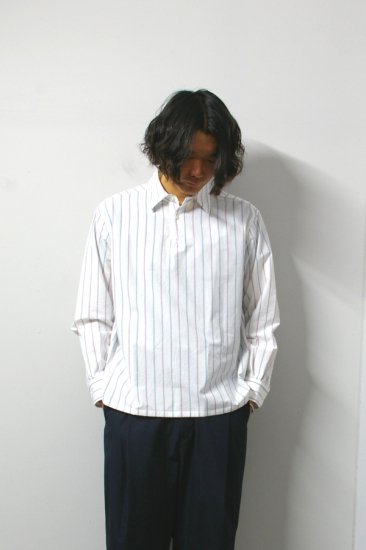 URU(ウル)/COTTON PULLOVER SHIRTS/Stripe 通販 取り扱い-CONCRETE RIVER