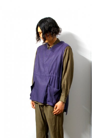 URU(ウル)/COTTON CUPRA VEST/Purple 通販 取り扱い-CONCRETE RIVER