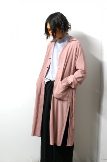 ETHOSENS(エトセンス)/Embossed long shirt/Pink 通販 取り扱い ...