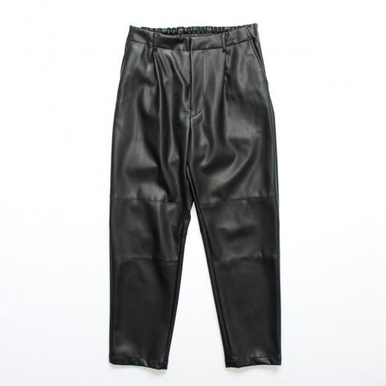 stein FAKE LEATHER TROUSERS(BLACK) シュタイン