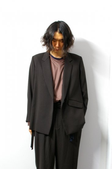 ETHOSENS(エトセンス)/String tailored jacket /Dark brown 通販