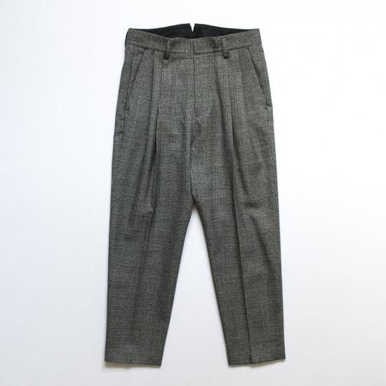 stein(シュタイン)/TWO TUCK WIDE TROUSERS/Glen check 通販 取り扱い 