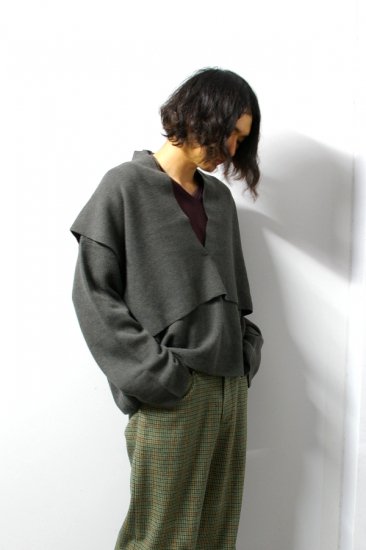 stein(シュタイン)/LAY DEEP V NECK KNIT LS/Charcoal 通販 取り扱い ...