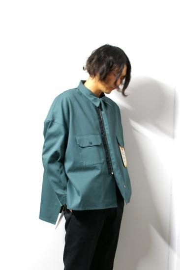 SHINYAKOZUKA(シンヤコズカ)/WORK SHIRT-ISH JACKET with Dickies/Jade 