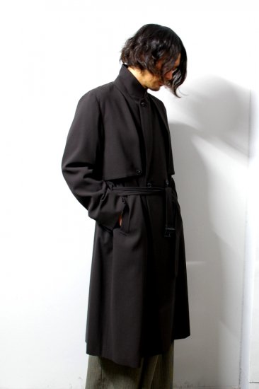 ETHOSENS(エトセンス)/Splitted trench coat /Dark brown 通販 ...